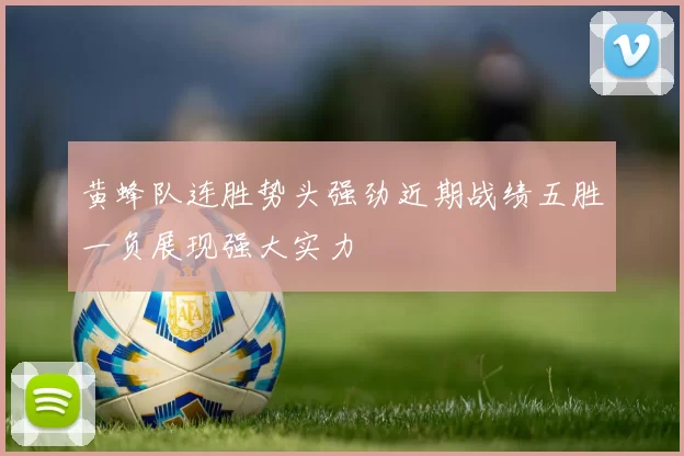 黄蜂队连胜势头强劲近期战绩五胜一负展现强大实力